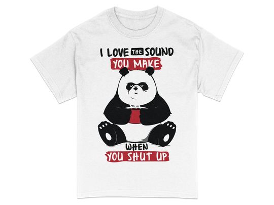 Funny Panda T-Shirt, Panda Graphic Unisex Short Sleeve Tee