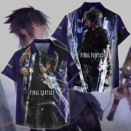 Final Fantasy XV Noctis Lucis Caelum Video Game 3D Hawaiian Shirt
