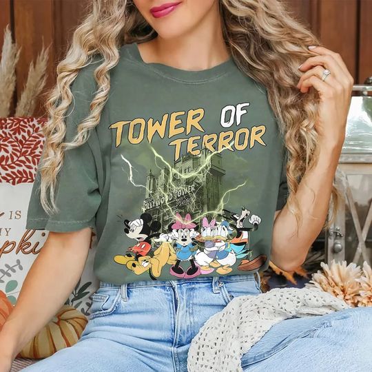 Vintage Mickey And Friends Tower Of Terror Shirt, Mickey n Friends Shirt, Disneyworld Shirts