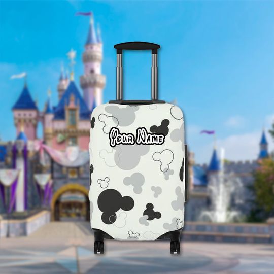 Custom Mouse Ears Luggage Cover, Cartoon Luggage Protector, Magic Kingdom Trip Gift