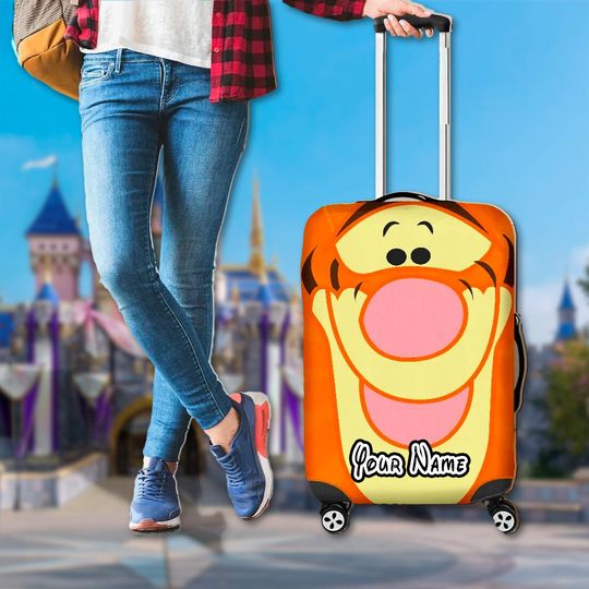 Funny Tiger Face Luggage Cover, Winnie The Pooh Merch