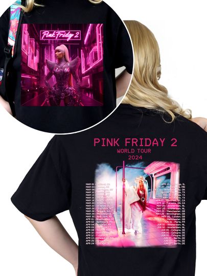 Nicki Minaj Shirt, Nicki Minaj Fan Gift, Rapper Homage Graphic Shirt, Pink Friday 2 World Tour Merch, Gift for Fan