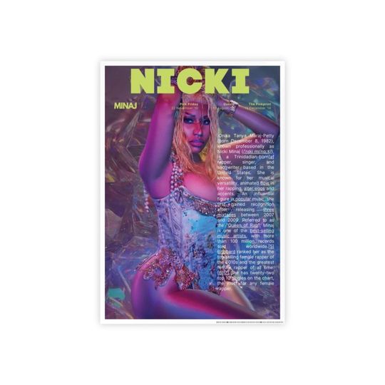 Nicki Minaj Wall Art Poster: Pink Friday, The PinkPrint, Queen, Barbie World