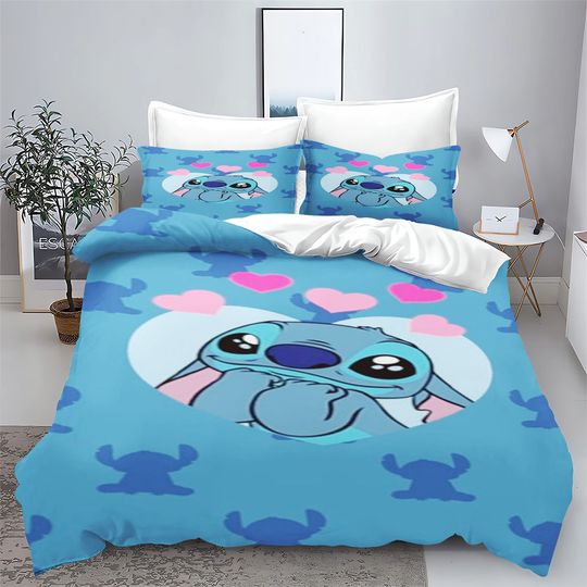 Disney Lilo & Stitch Bedding Set, 3D Children Bedding Set