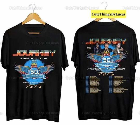 Journey Freedom Tour 2024 Shirt, Journey Band, Journey Shirt Gift, Journey With Toto 2024 Concert Shirt
