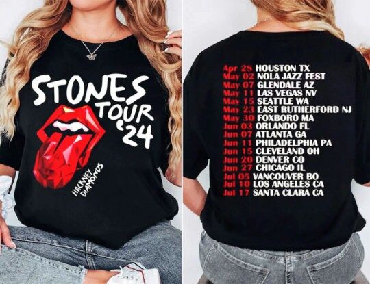 Vintage Rolling Stones Tour 2024 Shirt, Rolling Stones Band Fan Shirt,Hackney Diamonds Tour Shirt