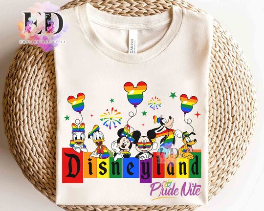 Disneyland After Dark Pride Nite Mickey & Friends Rainbow T-shirt, Disney LGBT Pride Month