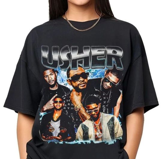 Discover Rapper Usher Shirt, Vintage Usher 90s Shirt, Retro Usher Graphic Tee, Vintage Usher Shirt