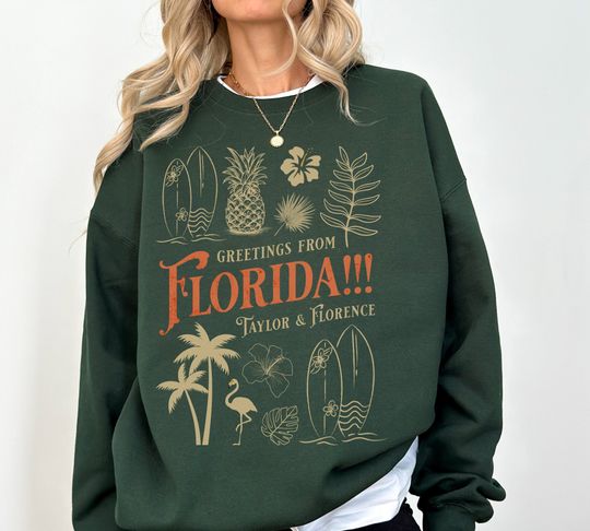 florida!!! Tortured Poets Sweatshirt, Taylor Florence Tropical Aesthetic Sweatshirt
