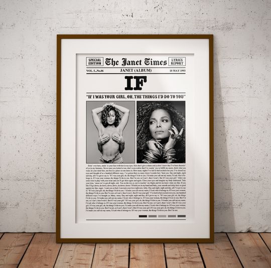 The Janet Time Lyric, Janet(album) Gifts for Janet Jackson Fans,Janet Jackson Poster