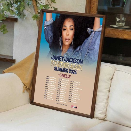 Janet Jackson - together again summer 2024 tour poster