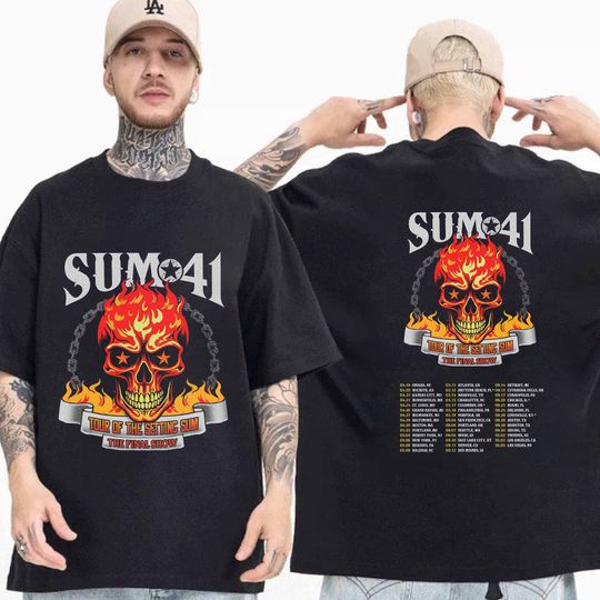 Sum 41 2024-2025 Tour Shirt, Sum 41 Band Fan Shirt