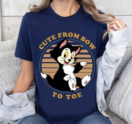Disney Pinocchio Figaro Cute From Bow To Toe Shirt