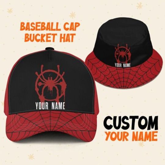 Custom Spiderman Miles Suit Logo Cap, Custom Disney Hat, Spiderman Baseball Cap