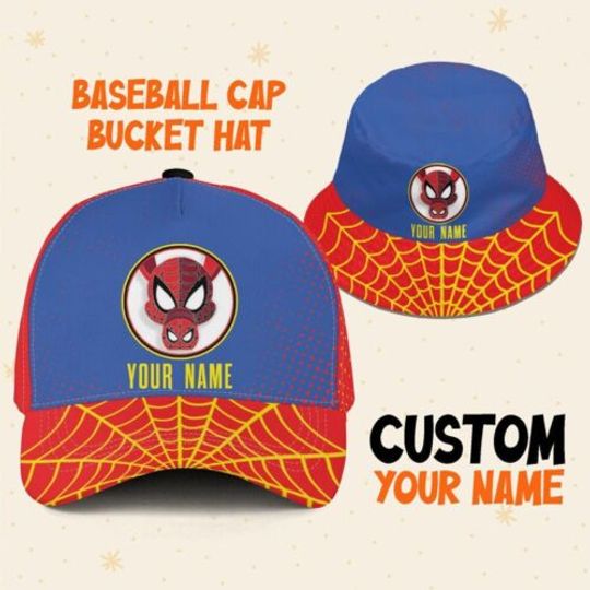 Custom Spiderman SpiderHam Logo Cap, Custom Disney Hat, Spiderman Baseball Cap