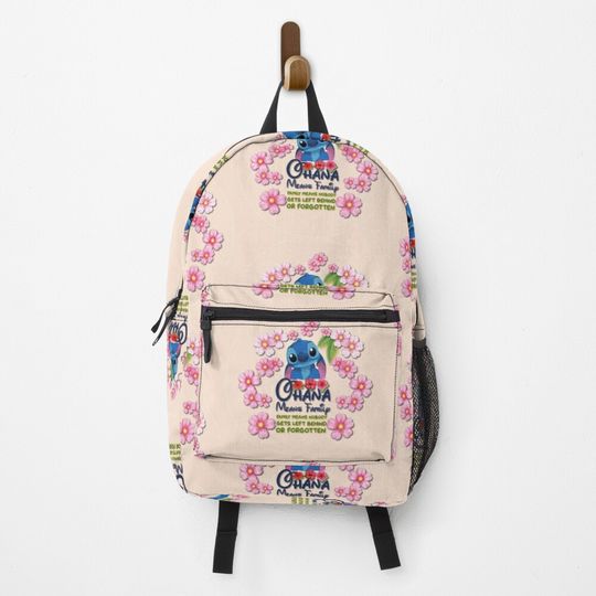 Ohana Means Family Backpack, Cute Disney Lilo Stitch Backpack