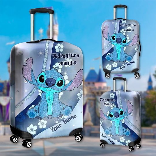 Custom Stitch Luggage Cover, Magic Kingdom Trip Gift