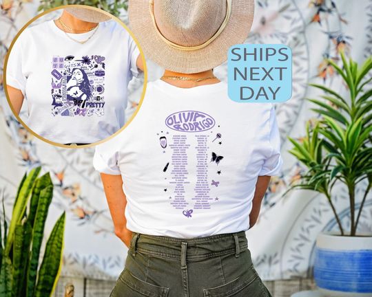 T-Shirt Olivia Rodrigo Guts Tour 2024 Music Artist Graphic Tee