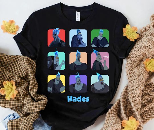 Disney Hercules Hades Moods Poster T-Shirt, Emotions of Hades Tee