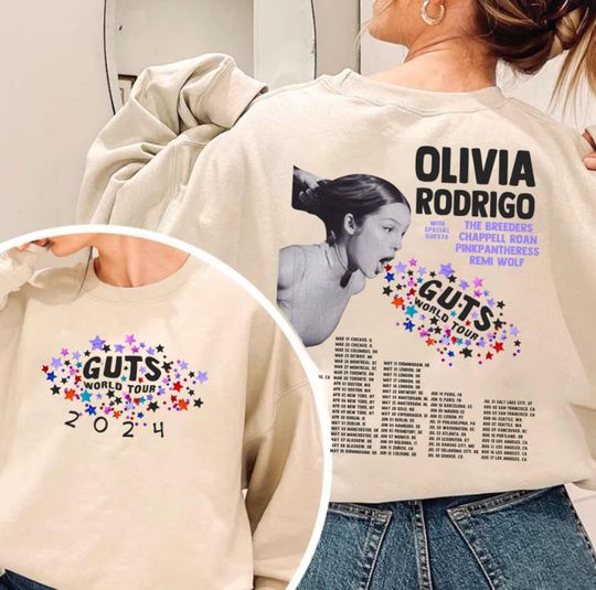 Olivia Rodrigo Guts Tour 2024 Shirt, The Guts World Tour 2024 Shirt, Olivia Rodrigo T-Shirt, Olivia Rodrigo Sweater, Guts Tour 2024 Shirt