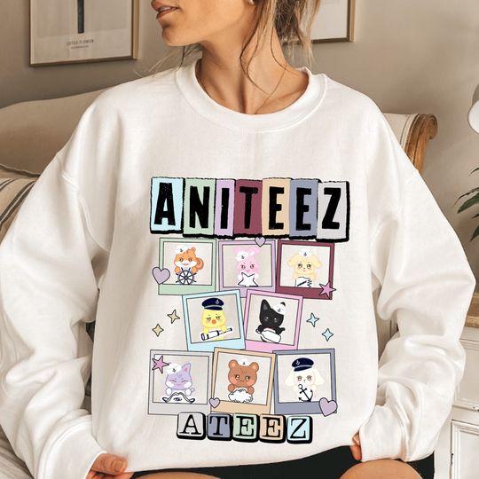 Ateez Aniteez Sweatshirt, Ateez The World Ep.Fin Will Album Shirt, ATEEZ World Tour 2024, Aniteez Kpop Shirt, Ateez Hongjoong, Mingi, San