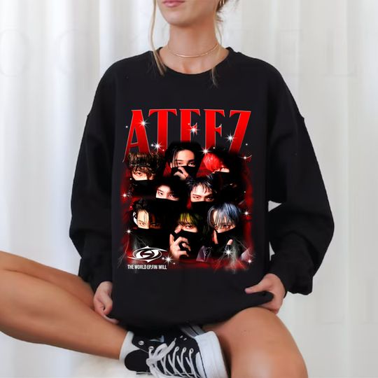 Ateez The World Ep.Fin Will Sweatshirt, Ateez Will Shirt, Ateez World Tour Shirt, Retro ATEEZ Tour Kpop Ateez Hongjoong, Mingi, Yeosang