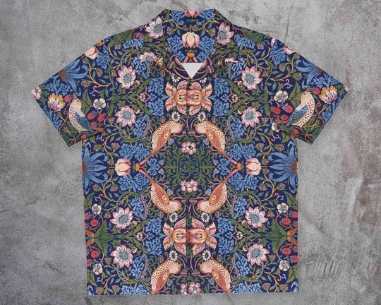 William Morris short sleeve shirt - Strawberry Thief