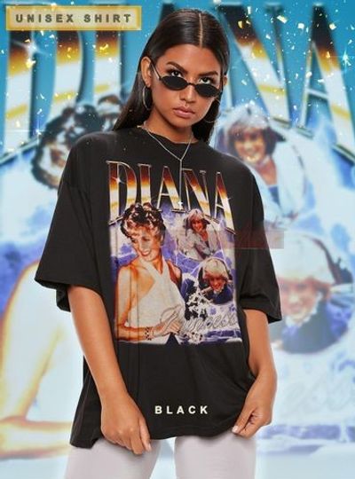 PRINCESS DIANA Vintage T-shirt - Princess Diana Bootleg Tees, Lady Diana Fans Gifts, Princess Diana Retro Shirt, Princess Diana Kids Tee