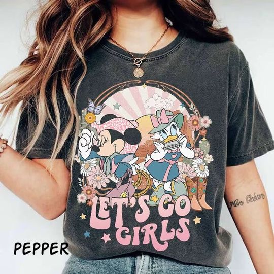 Vintage Minnie Daisy Cowgirls Shirt, Disney Besties Shirt, Disney Long Live Cowgirls Shirt