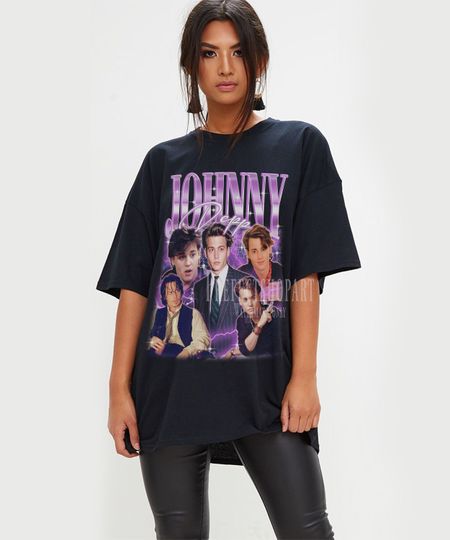 JOHNNY DEPP Vintage Shirt, Johnny Depp Homage Fan Tees, Johnny Depp Homage Retro, Johnny Depp Graphic Retro 90s, Johnny Depp Merch