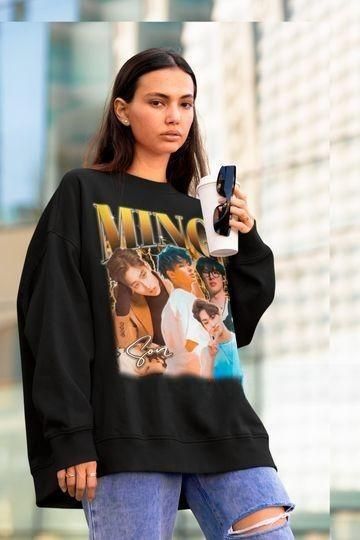 Ateez Mingi Retro 90s Sweatshirt - Ateez Bootleg Hoodie - Ateez Merch - Kpop Sweater - Kpop Gift - Kpop Idol - Ateez Atiny