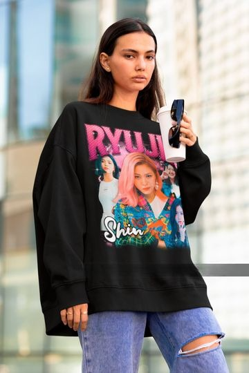Itzy Ryujin Retro Bootleg Sweatshirt - Itzy Retro Hoodie - Kpop Sweater - Kpop Merch - Itzy Merch - Itzy Midzy Sweatshirt