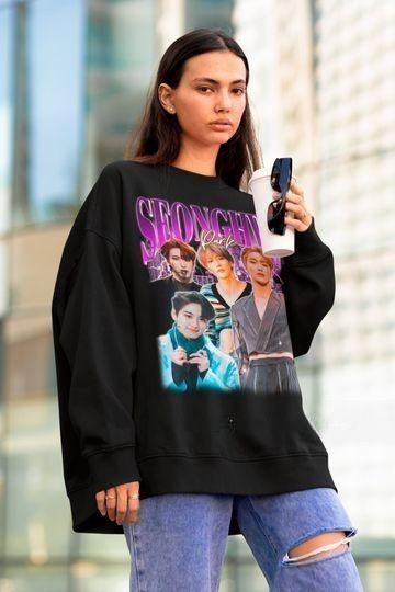 Ateez Seonghwa Retro 90s Sweatshirt - Ateez Bootleg Hoodie - Ateez Merch - Kpop Sweater - Kpop Gift - Kpop Idol - Ateez Atiny