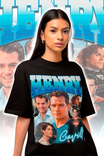 Henry Cavill Retro 90s T-shirt - Henry Cavill Homage - Henry Cavill Fan Tee - Henry Cavill Gift