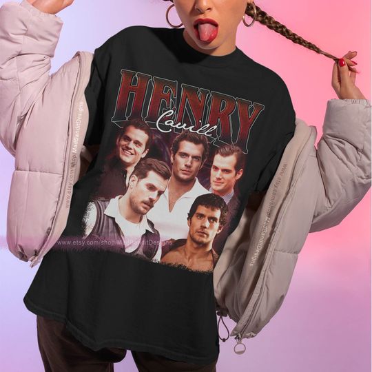 Henry Cavill shirt cool retro rock poster t-shirt 70s 80s 90s rocker design style tee 149
