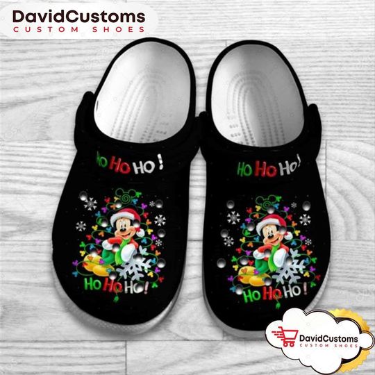 Disney Mouse Mickey HoHoHo Christmas Clogs Shoes