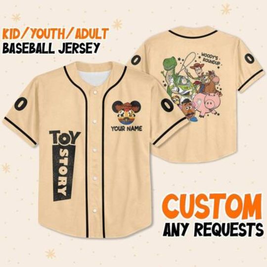 Personalize Disney Winnie The Pooh Custom Kids, Youth, Disney Baseball Jersey