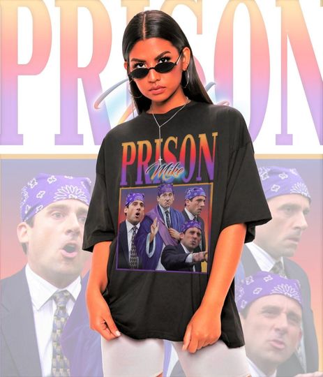 Retro Prison Mike Shirt-The Office Shirt,Michael Scott Shirt,Steve Carell Shirt,