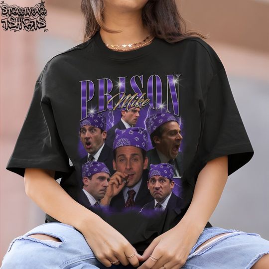 PRISON MIKE Vintage Tv Series Shirt, The OfficeSteve Carell Tshirt, Michael Scott Biatch, Office Tee,  Prison Mike Merch Gift