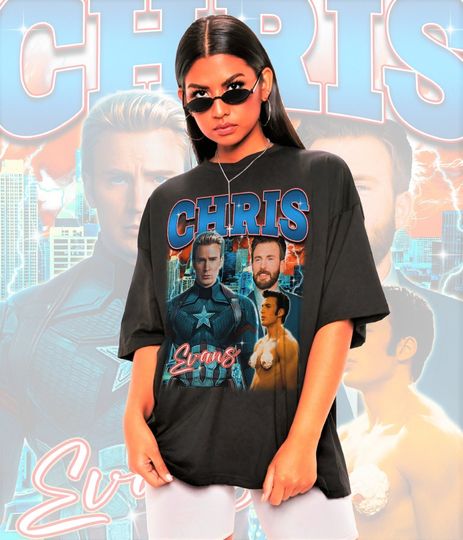 Retro Chris Evans Shirt -Chris Evans Crewneck,Chris Evans Sweatshirt,Chris Evan T shirt,Chris Evans Gifts,Chris Evans Hoodie,Chris Evans Tee