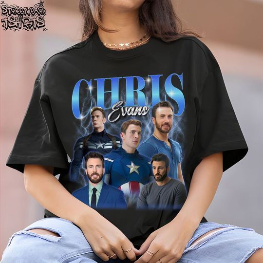 Chris Evans  Vintage Graphic 90s Tshirt, Actor Homage Graphic T-shirt Unisex, Bootleg Retro 90's Fans Tee, Custom Photo Shirt