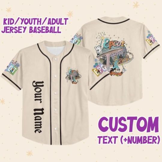 Personalize Disney Goofy Play Baseball Orange, Custom Kid Disney Baseball Jersey