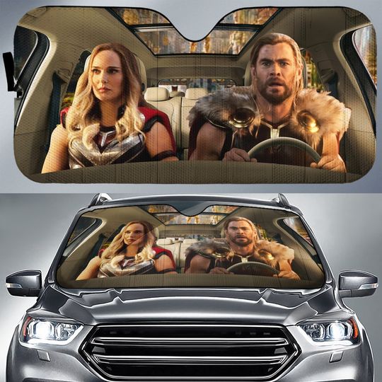 Thor And Jane Foster Car Sun Shade