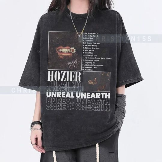 Vintage Hozier Unreal Unearth Shirt, Unisex Bootleg Hozier
