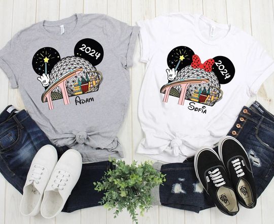 Custom Name Disney Epcot 2024 Shirt, World Traveler Shirt, Personalized Disney Trip