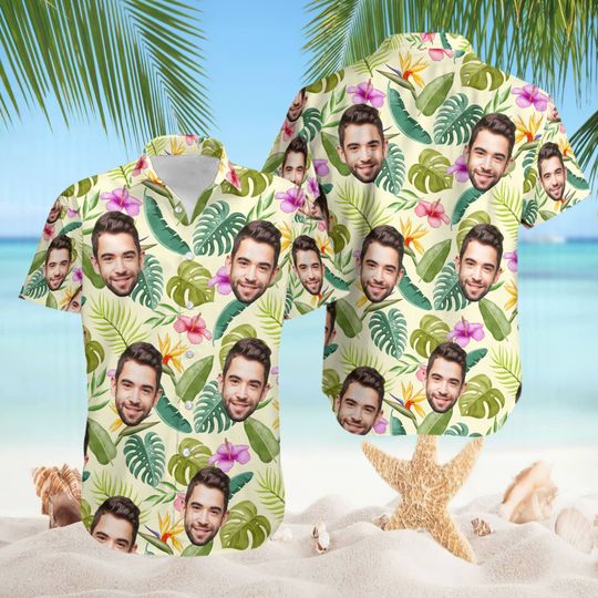 Summer Trip Hawaiian Beach Shirt | Personalized Face Hawaiian Shirt