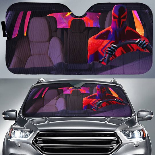 Miguel O'Hara Spider Man Across The Spider-Verse Car Sun Shade