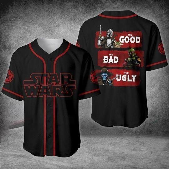 Star War Jersey Shirt, Mandalorian Baseball Jersey, Boba Fett Baseball Shirt