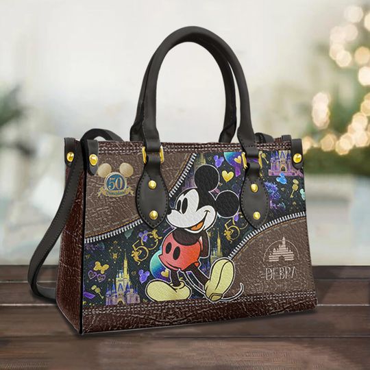 Personalized Mickey Mouse Disney Leather Bag