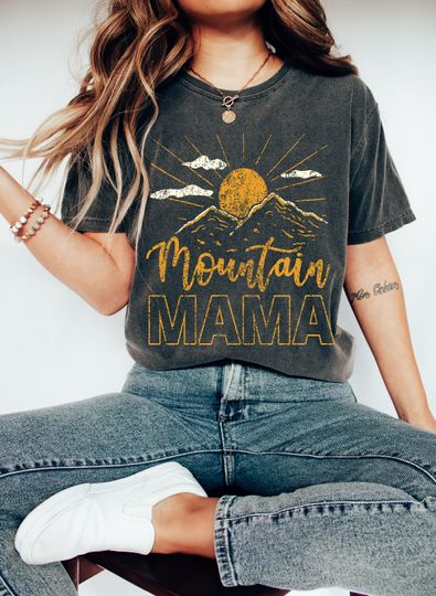 Custom Mountain Mama Shirt,Camping Tee, Mountain Mama, Mountain Shirt